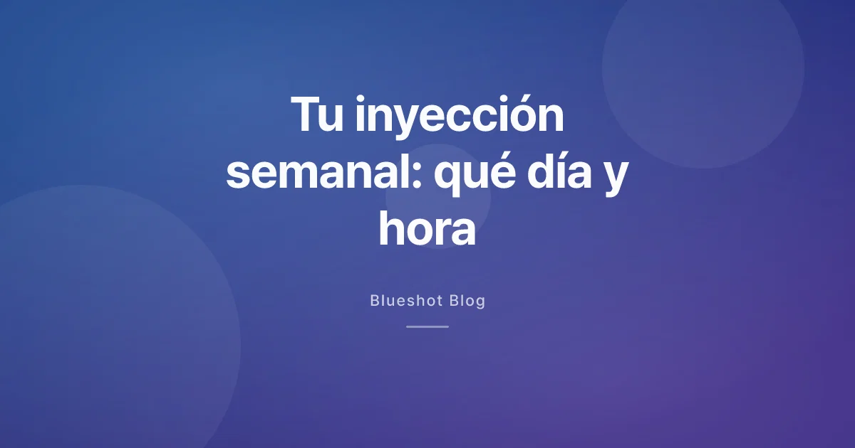 Wegovy: qué día ponerte el pinchazo semanal, a qué hora y dónde