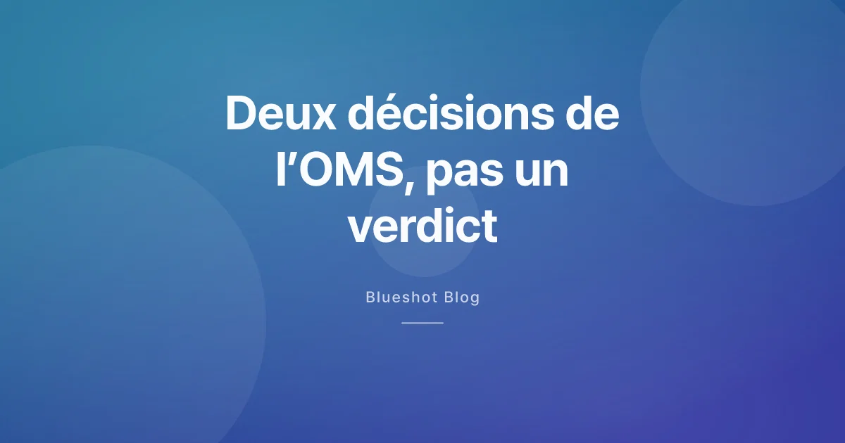 GLP-1 et obésité : ce que l’OMS a vraiment décidé en 2025