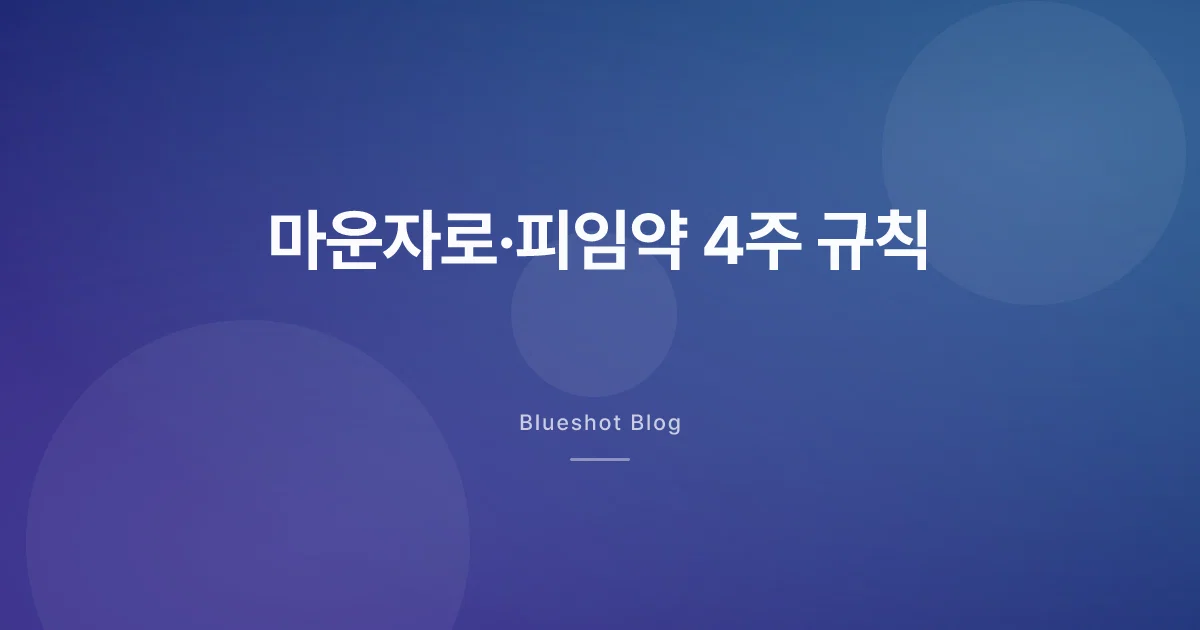 마운자로 맞으며 피임약 먹는다면 — 놓치기 쉬운 4주 규칙